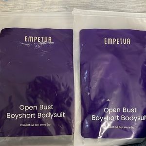 NWT Empetua Open Bust Boyshort Bodysuit
